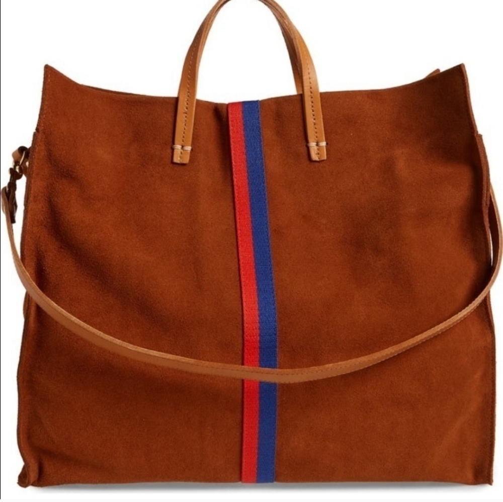 Clare V " Simple Tote" Hobo Bag/  Crossbody Bag In Chestnut
